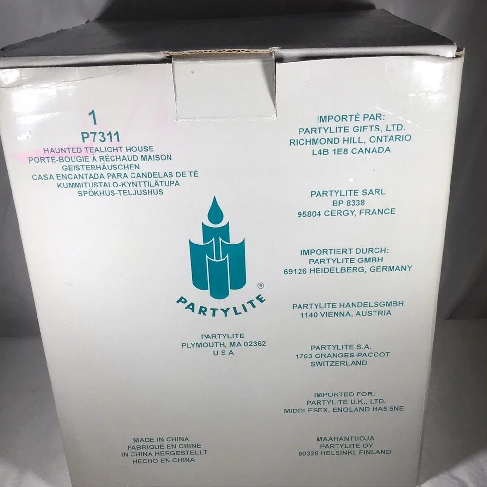 PartyLite Haunted Tealight House P7311 Halloween Spooky Ghosts w/Box
